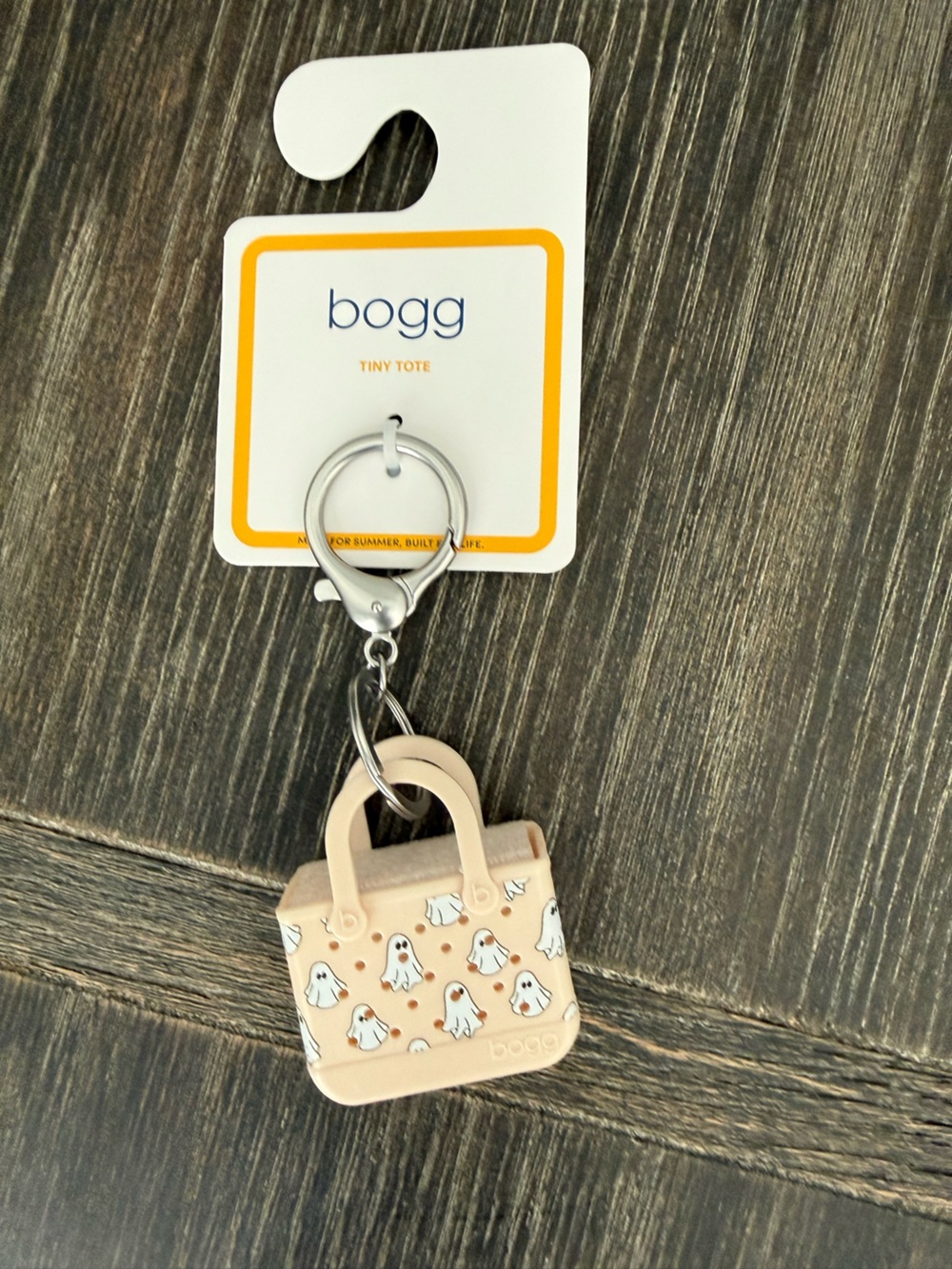 NWT Bogg Bag Mini Halloween Fall Ghost Keychain